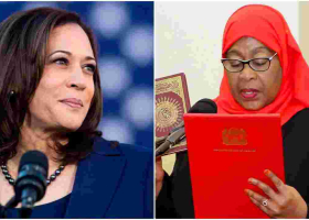 US VP Kamala Harris Sends Message to Tanzania's First Female President Samia Suluhu