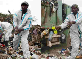 Fear as Dandora Dumpsite Scavengers are Pictured Wearing Discarded PPEs