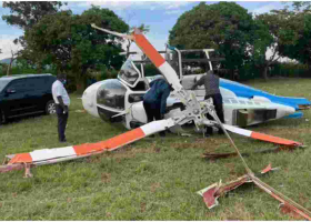 4 Injured as Chopper Crashes Shortly After Dropping Raila Off in Siaya
