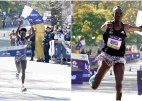 Kenyans Albert Korir and Peres Jepchirchir Win 2021 New York City Marathon