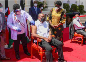 President Uhuru Receives a Covid-19 Vaccine Booster Shot 