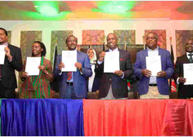Kalonzo, Moi, and Karua Lead Six Parties in Signing a Coalition Agreement Under One Kenya Alliance 