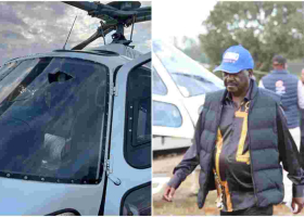 Raila Attack: Pilot Says It Will Cost Over Sh10 Million to Replace Damaged Helicopter Windshield 