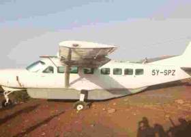 Scare as Plane Carrying Azimio Leaders Skids Off Runway at Kakuma Airstrip 