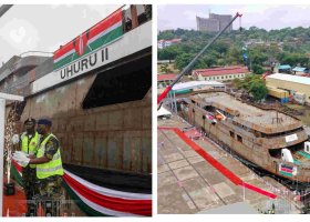 MV Uhuru II: President Uhuru Witnesses the Floatation of First Kenyan-Made Ship 