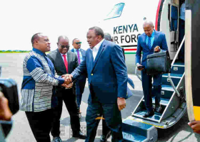 Uhuru Kenyatta Lands in Bujumbura for DRC Peace Talks