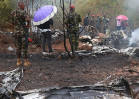 The Debris of a Plane That Crashed in Kwale  Twelve Feared Dead in Light Aircraft Crash Shortly After Take-Off in Kwale