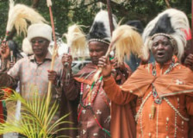 Ndia MP George Kariuki and a Delegation of Kikuyu Elders Kang’o ka Jaramogi Becomes Hub of National Tribute Following Raila Odinga’s Burial