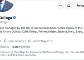 Former Prime Minister Raila Odinga's X Account RAO Foundation Takes Over Raila Odinga’s Social Media Accounts