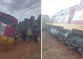 Police Intervene after Residents Try to Siphon Fuel from Derailed Train in Uasin Gishu