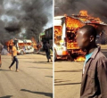 Vihiga Boda Boda Riders Torch Matatu, Loot Soda Trailer After Fatal Crash Sparks Chaos
