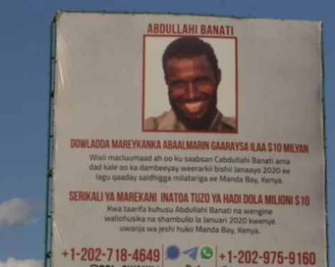 US Offers Sh1.3 Billion Bounty for al-Shabaab Operative in Garissa