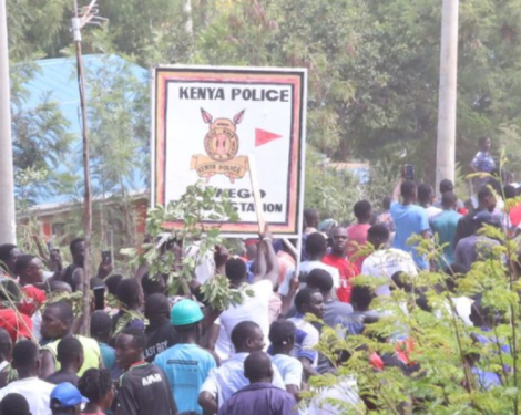 Rachuonyo North Mourners Burn Police Station Demanding Justice for Albert Ojwang