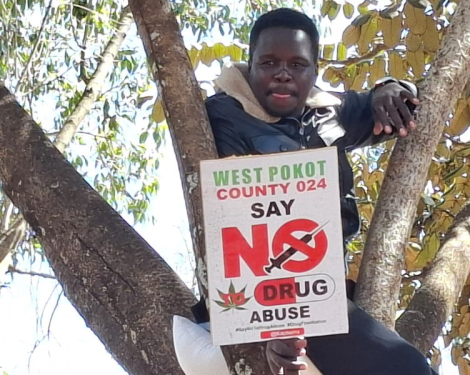 Eldoret Man Spends 48 Hours on Tree to Campaign Against Drug Abuse