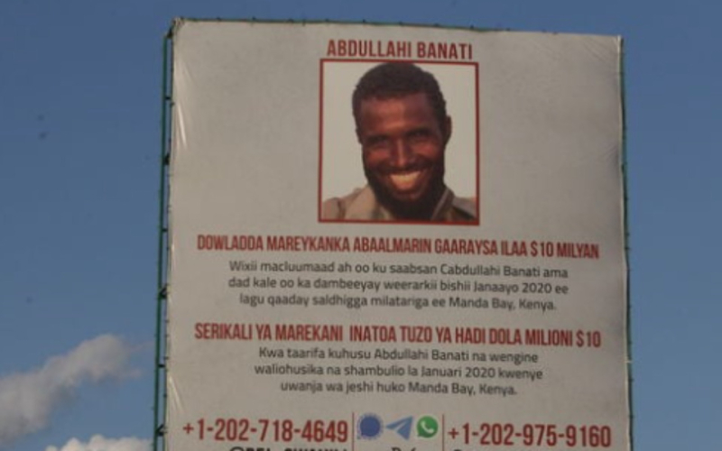 US Offers Sh1.3 Billion Bounty for al-Shabaab Operative in Garissa