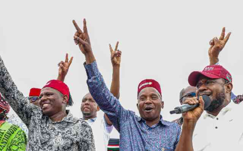 Kindiki, Joho, and Nassir Rally Support in Mombasa as Coast’s Political Stakes Rise