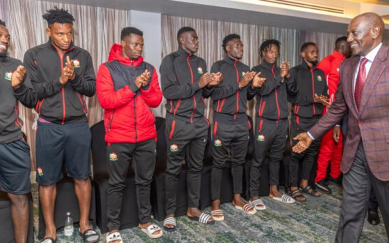 Ruto Pledges Ksh2.5M Per Player if Harambee Stars Beat Zambia, More for Quarter-Final Win