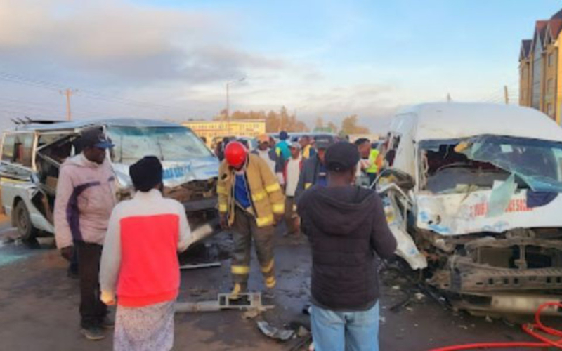 13 Injured in Head-On Collision on Thika–Mang’u Highway