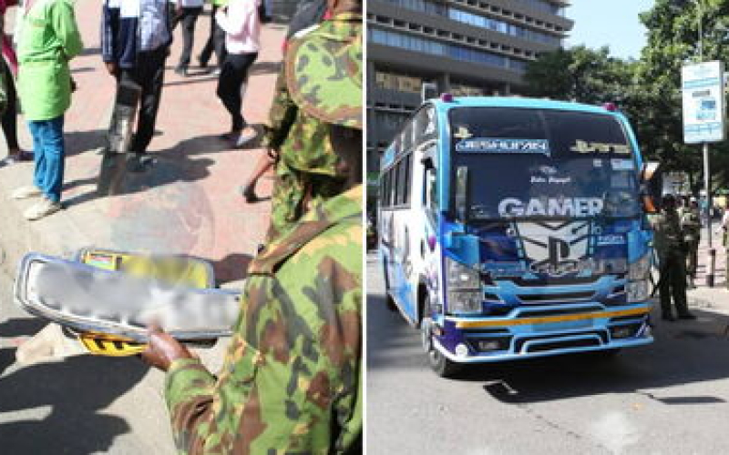 Police Tow Matatus, Remove Plates as CBD Protests Snarl Traffic