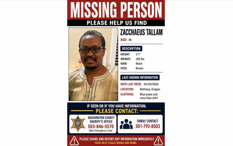 Kenyan Reported Missing in Bethany, Oregon