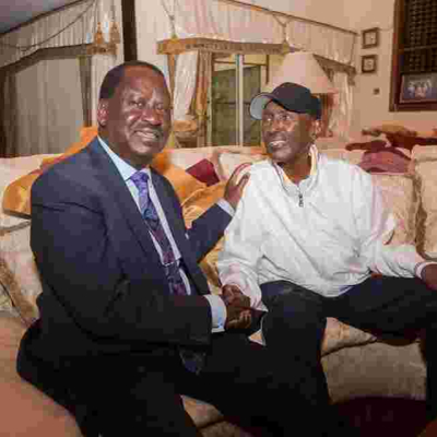 Raila Visits Frail-Looking Billionaire Businessman Chris Kirubi at His Home in Nairobi 