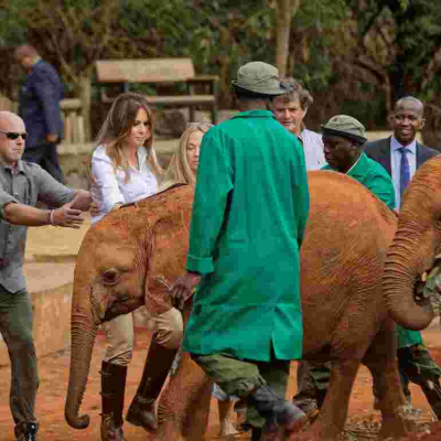 US First Lady Melania Trump Visits Children's Home, Elephant Nursery in Nairobi