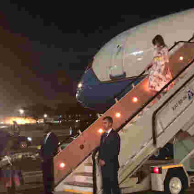 US First Lady Melania Trump Lands at JKIA