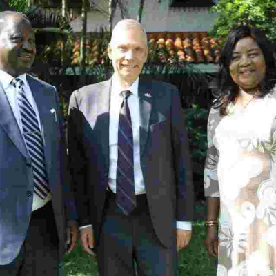 Raila Bids Farewell to Departing US Ambassador to Kenya Robert Godec