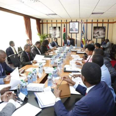 Interior CS Fred Matiang'i Chairs First Cabinet Committee Meeting at Harambee House