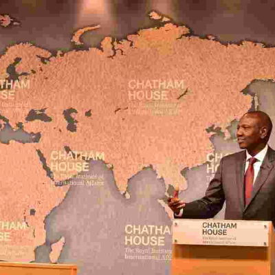 DP William Ruto Proposes Inclusion of Election Losers in Gov't during Speech at Chatham House