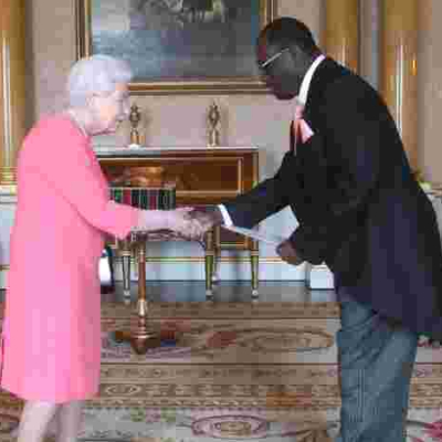 Queen Elizabeth II Formally Receives Kenya's New Envoy to the UK Manoah Esipisu