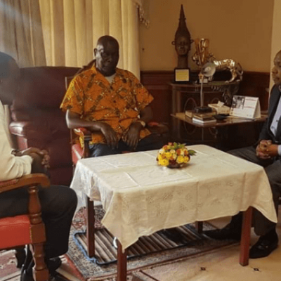 President Kenyatta Visits Retired President Moi After Death of His Son Jonathan