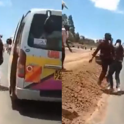 Video of Angry Kenyan Passengers Beating Up Matatu Driver, Tout for Endangering Their Lives Goes Viral