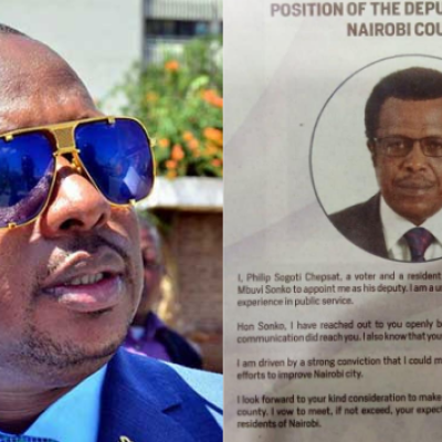 Governor Sonko Responds to Man who Spent Sh130K to Advertise Himself for Nairobi Deputy Governor Post
