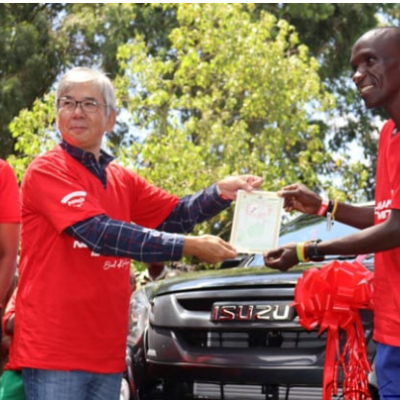 Isuzu Gifts Marathoner Kipchoge Sh4 Million Car after INEOS Challenge