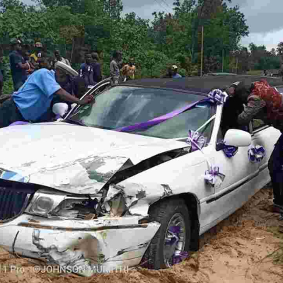 Wedding Day Almost Turns Tragic as Limousine Ferrying Bride is Involved in Road Accident