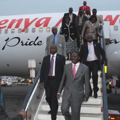 Raila Leaves for the US to Attend the National Prayer Breakfast