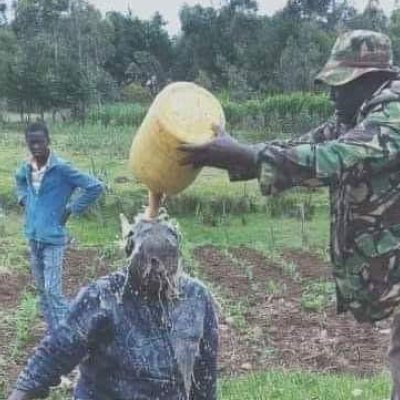 Uproar as Chief is Snapped Pouring Hot Liquid on Kenyan Granny’s Face