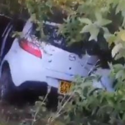 Shocking Video Shows Moment Car Slid Down Ngong Hills 