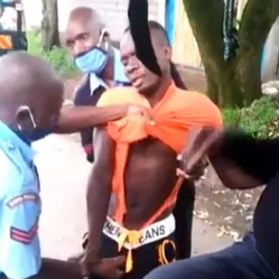 Outrage as Policeman is Filmed Grabbing, Squeezing Kenyan Man’s Genitals During Arrest