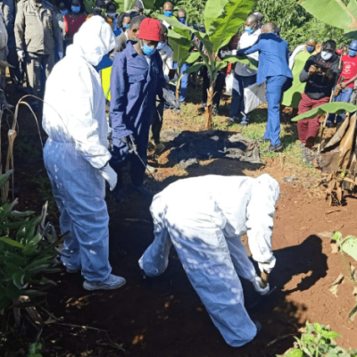 Body of Kenyan Woman Allegedly Killed and Buried by Boyfriend Exhumed from Shallow Grave 