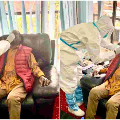 Raila Undergoes Covid-19 Testing in Nairobi