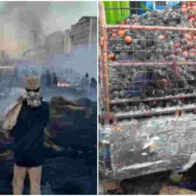 Fire Guts Down Marikiti Market in Nairobi CBD