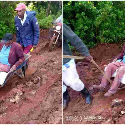 Outrage as Elderly Kenyan Man Dies on Wheelbarrow En Route to Hospital Due to Bad Road 