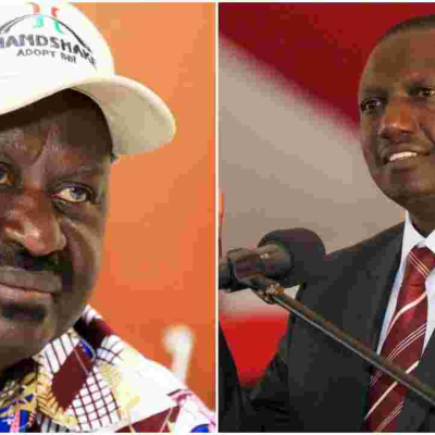 Ruto Sends Message to Raila After COVID-19 Diagnosis 