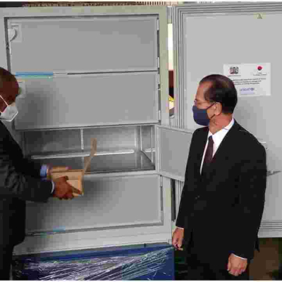 Japan Donates 12 Ultra-Modern Deep Freezers to Kenya for Storage of COVID-19 Vaccines 