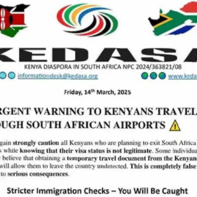 Kenyan Diaspora in South Africa Urged to Respect Immigration Laws