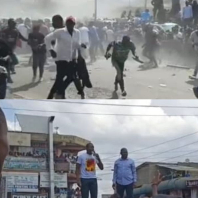 Teargas Fired as Edwin Sifuna and Babu Owino Lead Kitengela Rally