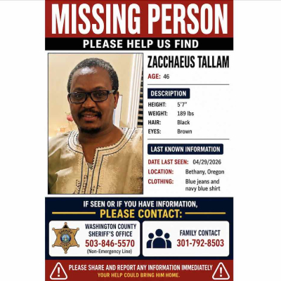 Kenyan Reported Missing in Bethany, Oregon