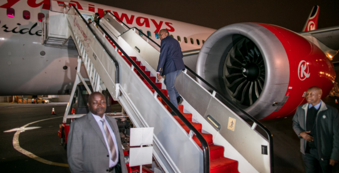 President Kenyatta Jets to the US Aboard Kenya Airways' Direct Flight